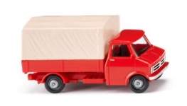 Wiking 035204 - H0 - Bedford Pritschen-LKW - blutorange